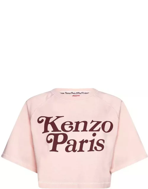Kenzo Logo Printed Cropped T-shirt