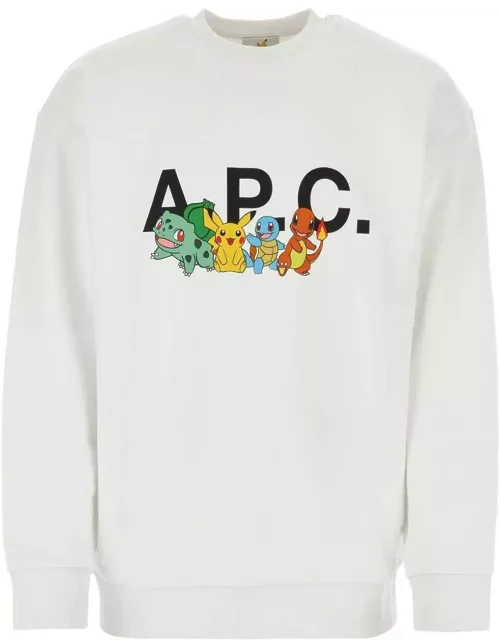 A.P.C. X Pokemon Logo Printed Crewneck Sweatshirt