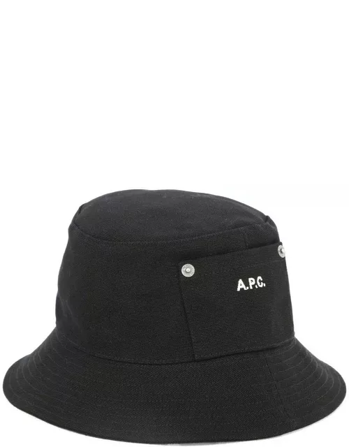 A.P.C. Logo-embroidered Wide Brim Bucket Hat