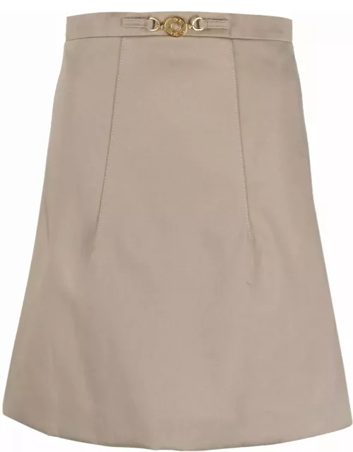 Patou Light Beige Cotton Skirt