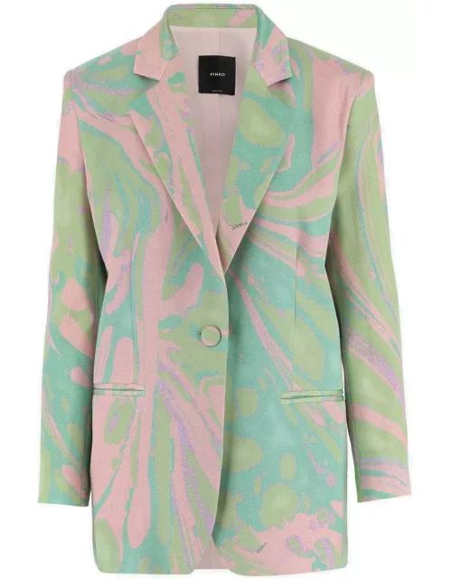 Pinko Abstract Pattern Printed Jacket