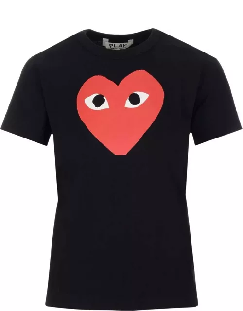 Comme des Garçons Play Heart Printed Crewneck T-shirt