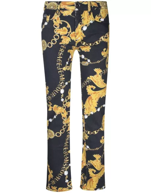 Versace Jeans Couture Chain Couture Printed Skinny Jean