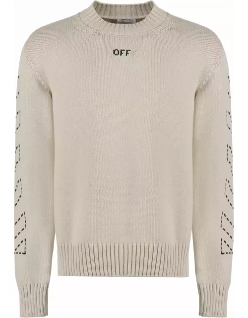 Off-White Diagonal Arrow Sweater With Logo