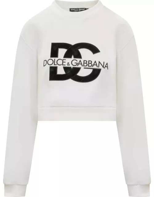Dolce & Gabbana Jersey Sweatshirt With Dg Embroidery
