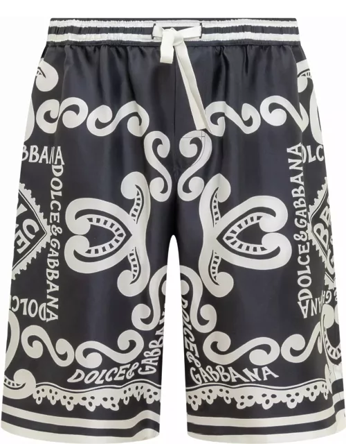 Dolce & Gabbana Marina Silk Twill Jogging Shorts.