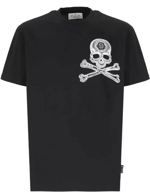 Philipp Plein Round Neck Ss Skull & bones T-shirt