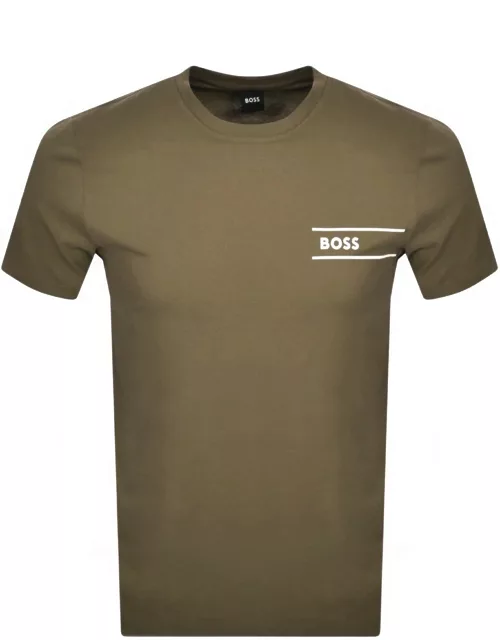 BOSS Logo T Shirt Green