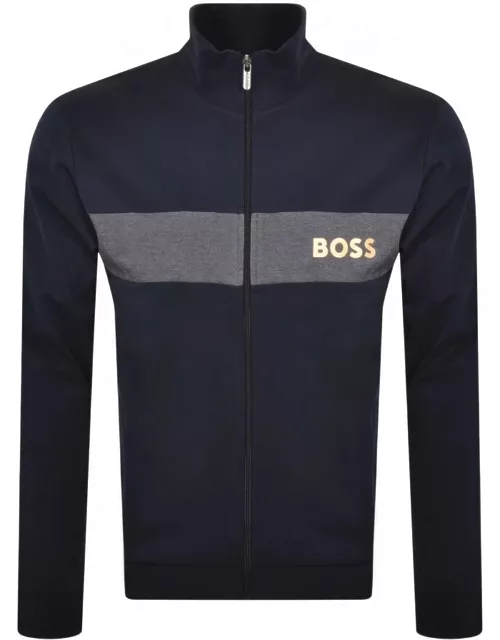 BOSS Loungewear Full Zip Sweatshirt Navy