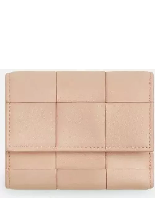 Bottega Veneta Tri-fold Leather Wallet Rose TU