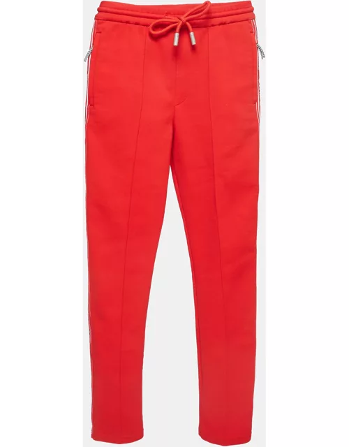 Off-White Red Jersey Logo Tape Track Pants