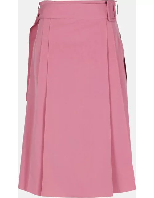 Loro Piana Women's Cotton Midi Skirt - Pink
