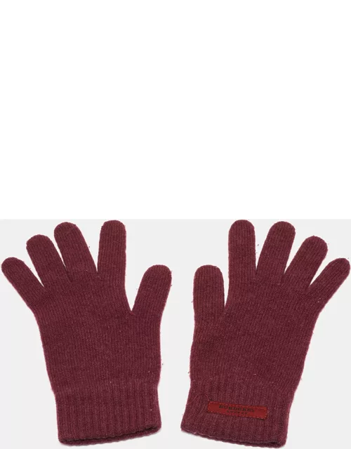 Burberry Purple Wool Gloves S/