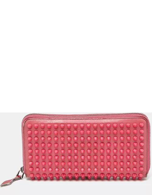 Christian Louboutin Pink Leather Panettone Continental Wallet