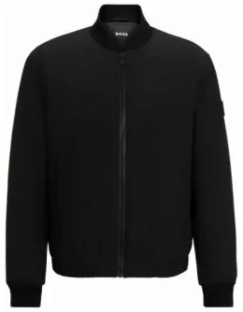Regular-fit jacket in bi-stretch fabric- Black Men's Casual Jacket