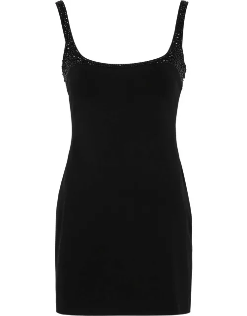 16 Arlington Bria Crystal-embellished Jersey Mini Dress - Black - 8 (UK8 / S)