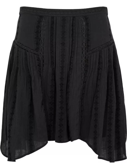 Isabel Marant étoile Jorena Jacquard Cotton-blend Mini Skirt - Black - 36 (UK8 / S)