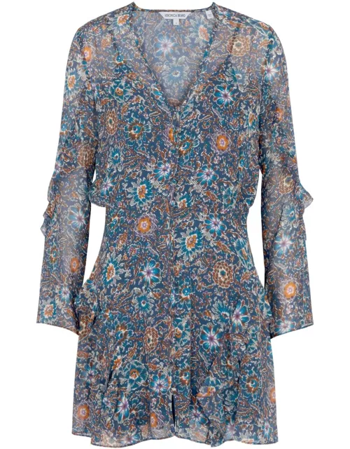 Veronica Beard Camden Floral-print Silk Mini Dress - Multicoloured - 4 (UK8 / S)