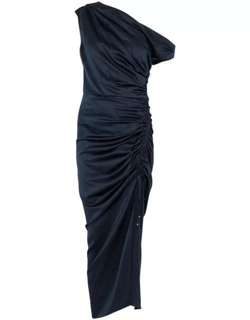Veronica Beard Kadie One-shoulder Stretch-silk Maxi Dress - Navy - 2 (UK6 / XS)