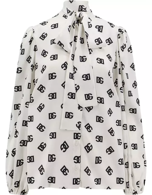 Dolce & Gabbana Shirt With All-over Dg Print