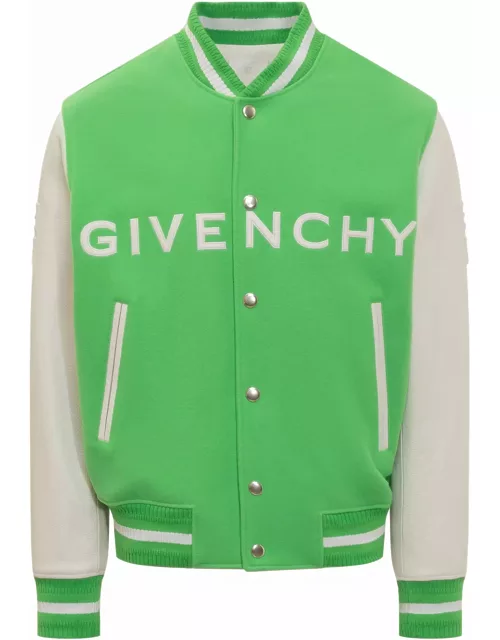 Givenchy Wool And Leather Bomber Jacket