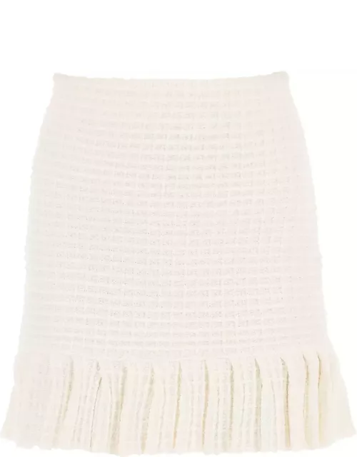 self-portrait Knitted Mini Skirt In Sequin Knit