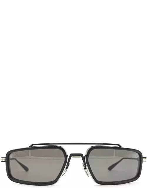 Chrome Hearts Eader - Brushed Silver / Matte Black Sunglasse