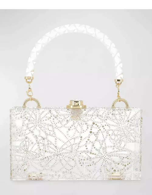 Cleo Butterfly Embellished Box Clutch Bag