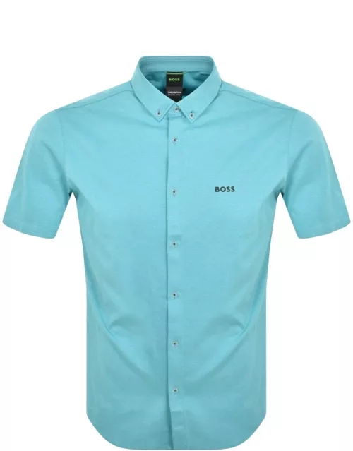 BOSS Motion S Short Sleeved Shirt Blue