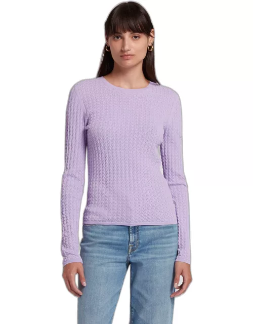 Knit Weave Top in Lavender