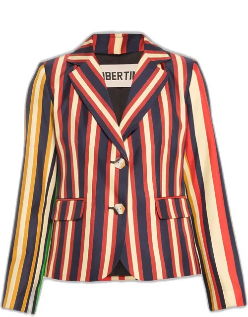 Eton Striped Short Blazer Jacket
