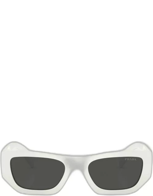 Bold Acetate & Plastic Rectangle Sunglasse