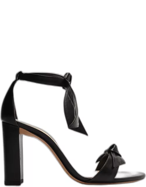 Clarita Leather Bow Ankle-Strap Sandal