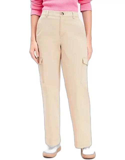 Loft Curvy Structured Cargo Pants in Twil