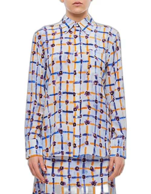 Marni Long Sleeve Pattern Shirt Multicolor