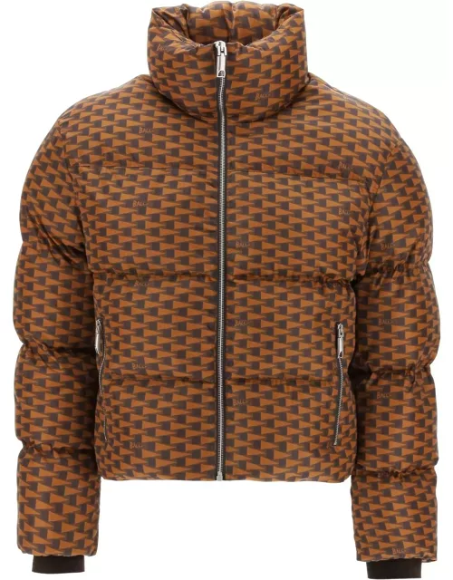 BALLY short puffer jacket with pennant motif
