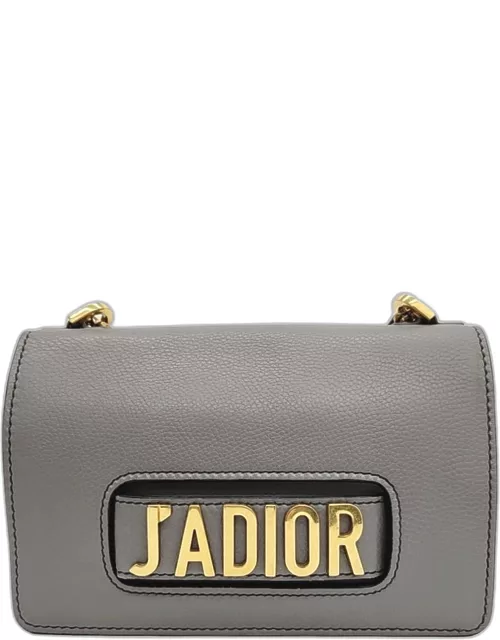 Christian Dior Grey Calfskin Medium J'adior Flap Bag