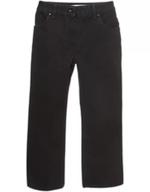 Off-White Black Diagonal Striped Denim High Waist Jeans S Waist 24"