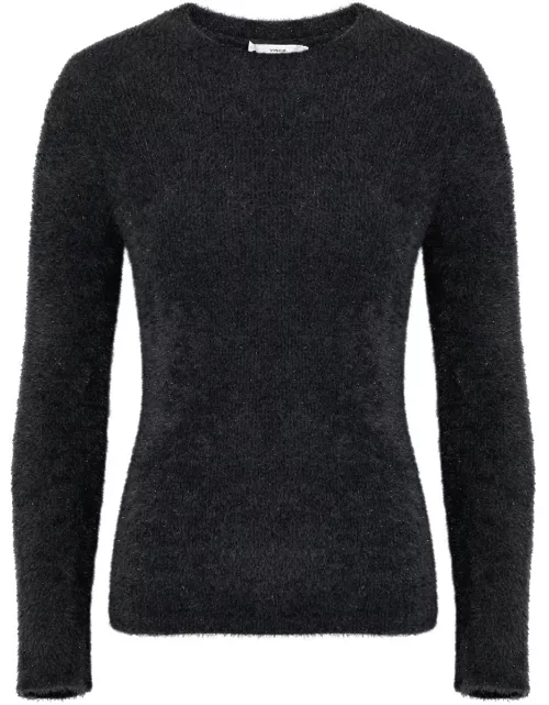 Vince Tinsel-weave Brushed-knit Jumper - Black - M (UK12 / M)