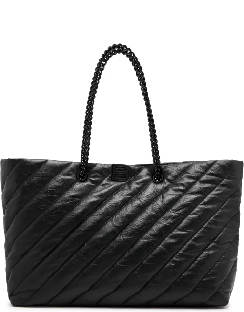 Balenciaga Crush Quilted Leather Tote - Black