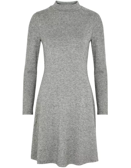 Vince Stretch-knit Mini Dress - Grey - M (UK12 / M)