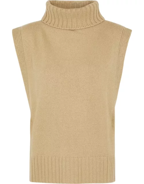 Vince Roll-neck Wool-blend Poncho - Camel - One