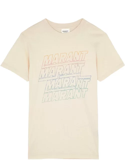 Isabel Marant étoile Zoeline Logo-print Cotton T-shirt - Ecru - XS (UK6 / XS)
