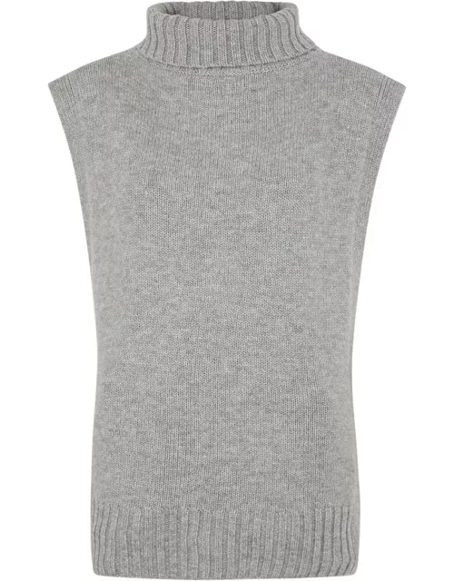 Vince Roll-neck Wool-blend Poncho - Grey - One