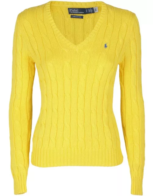 Polo Ralph Lauren Kimberly Cable-knitted V-neck Jumper