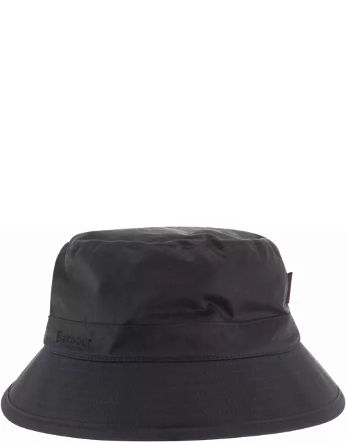 Barbour Bucket Hat In Waxed Fabric