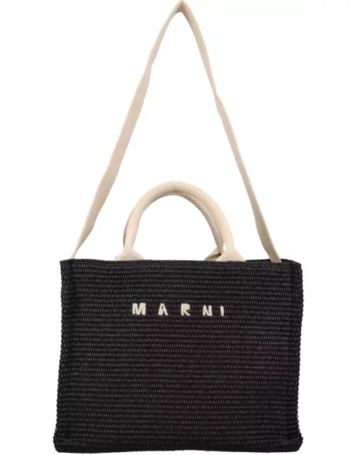 Marni Small Raffia Tote Bag