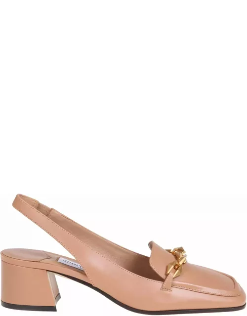 Jimmy Choo Pumps Slingback In Biscuit Color Leather