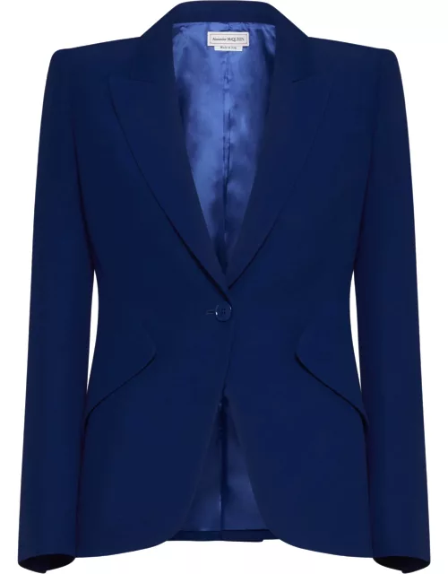 Alexander McQueen Single-breasted Blue Jacket