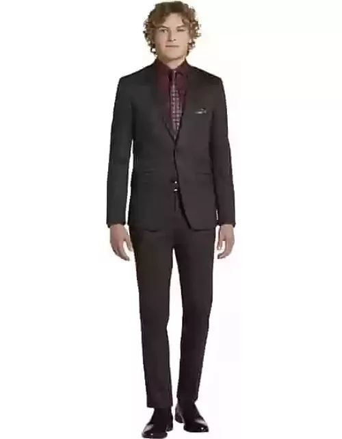 Paisley & Gray Men's Slim Fit Peak Lapel Suit Separates Jacket Charcoal Knit
